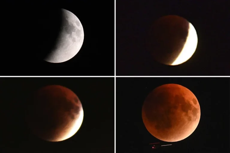 Лунное затмение 7 сентября. Все фазы кровавой Луны — на ваших глазах