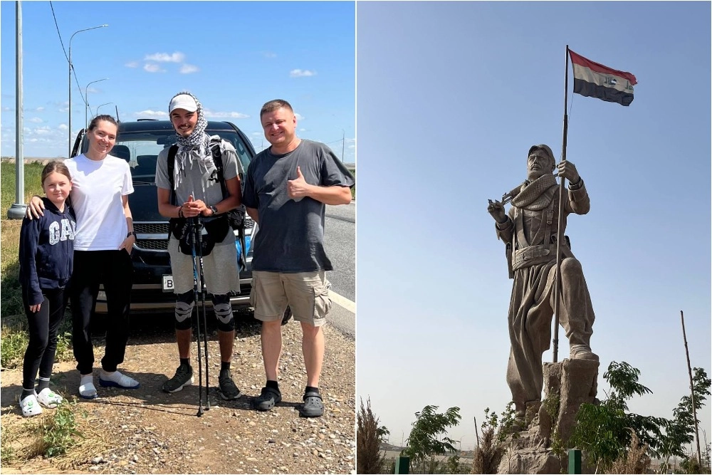 
        «Сейчас я в Ираке». Никита Кузнецов идет пешком уже 133 дня    